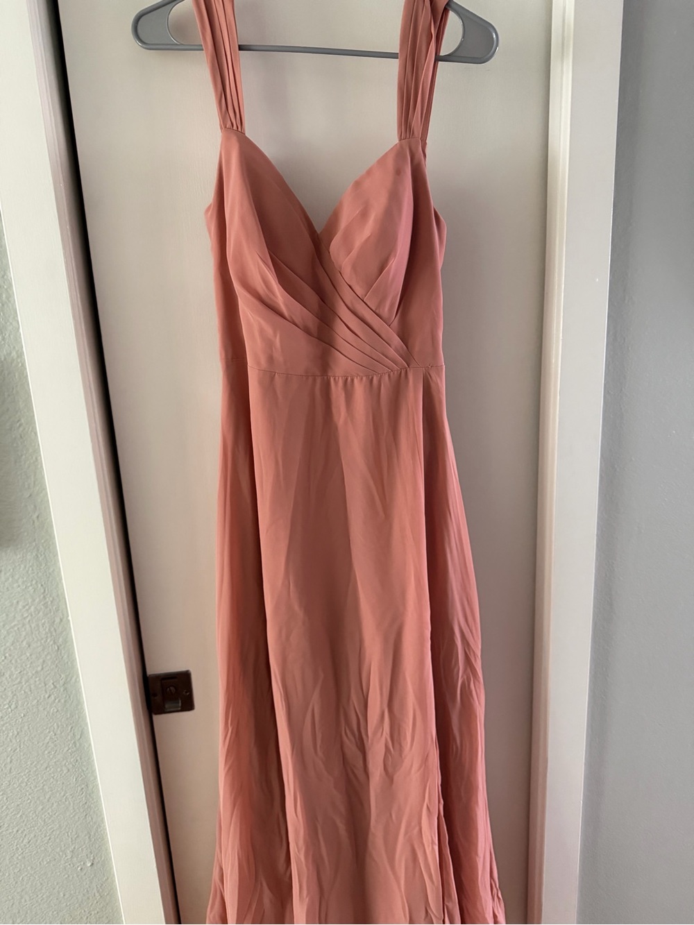 Azazie Dusty Rose Sleeveless V-Neck Maxi Dress